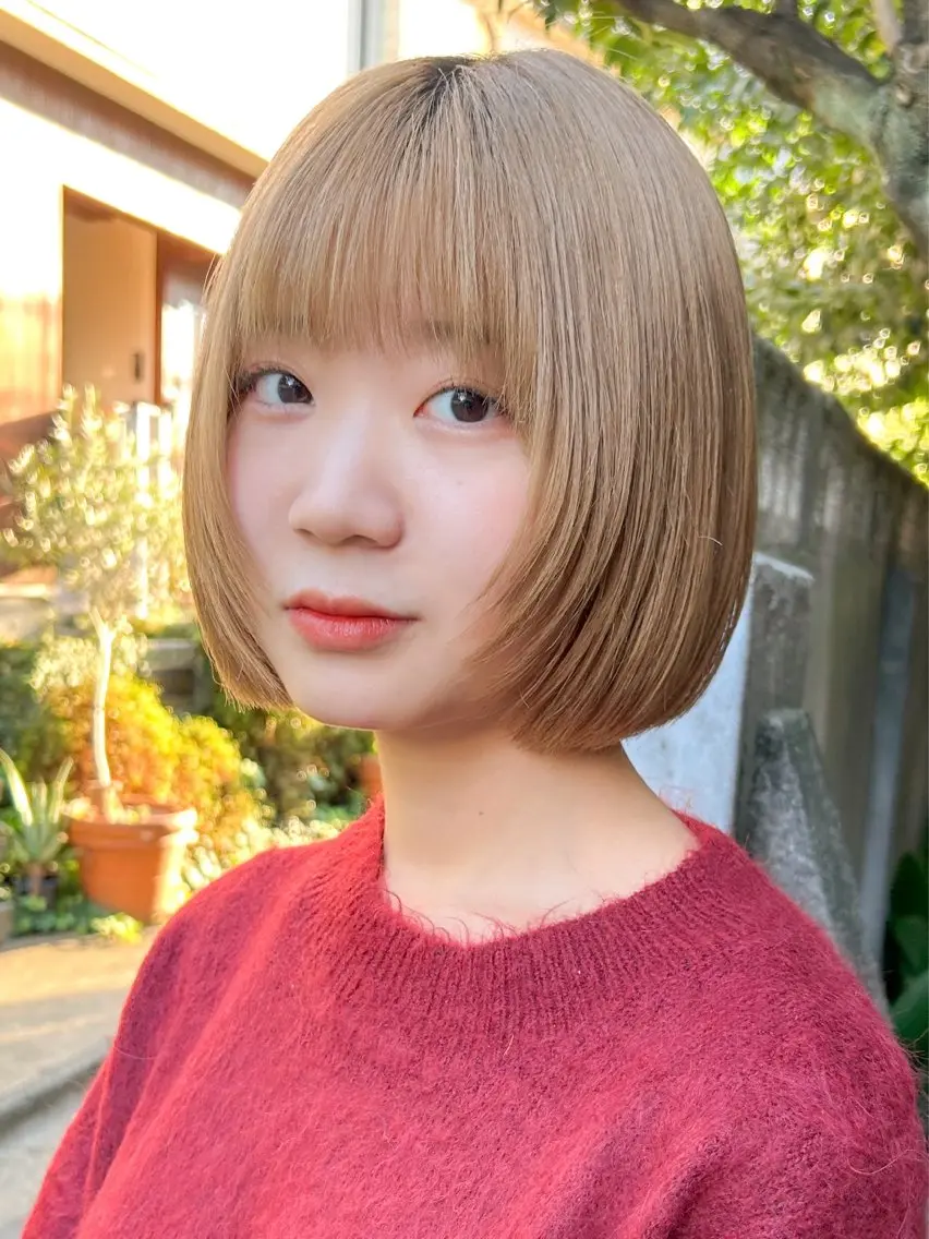 ショート ボブ 暖色カラー🧡 ボブ🧚‍♀️マナのヘアスタイル