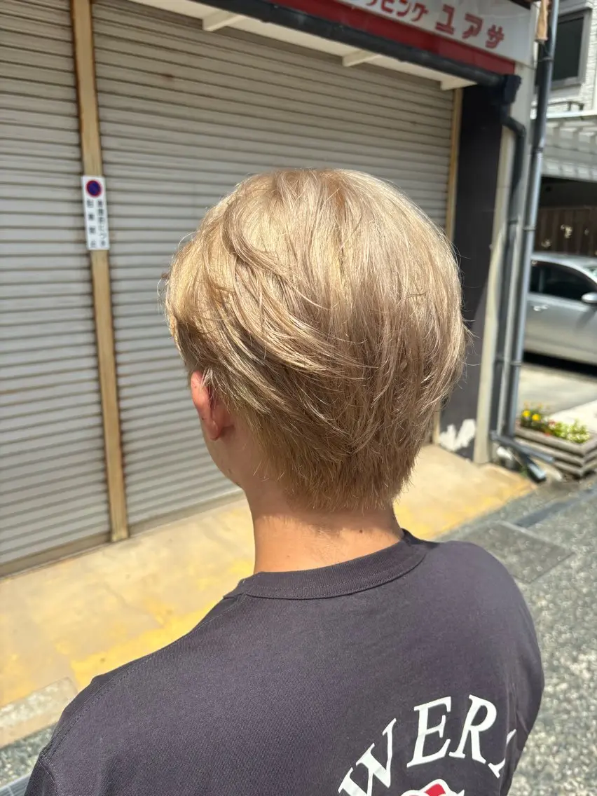 カラー メンズ メンズブリーチ ブリーチ ヘアカラー トリートメント 🍀海外風パーマ／ takuho🍀のヘアスタイル