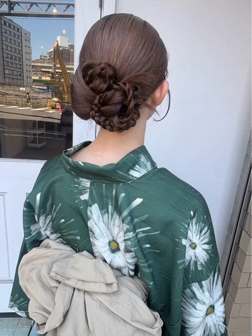 ロング ヘアアレンジ 着付け 美髪× ヘアセット✨Araiのヘアスタイル