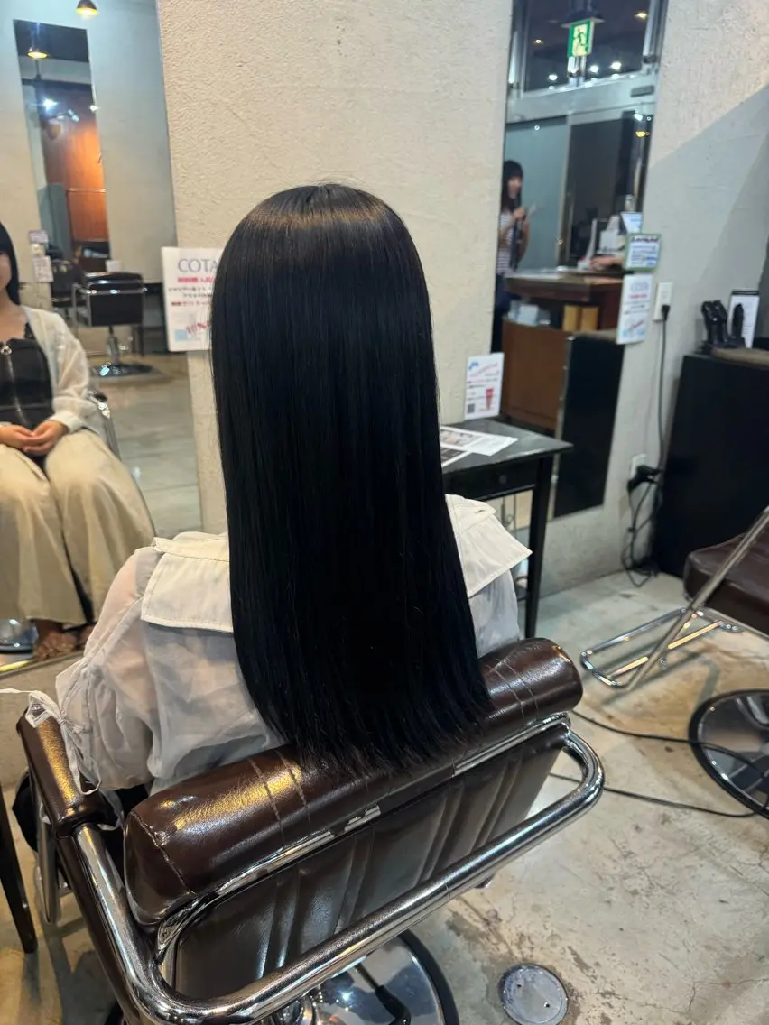 カラー 髪質改善カラー透明感 ダブルカラー幕田のヘアスタイル
