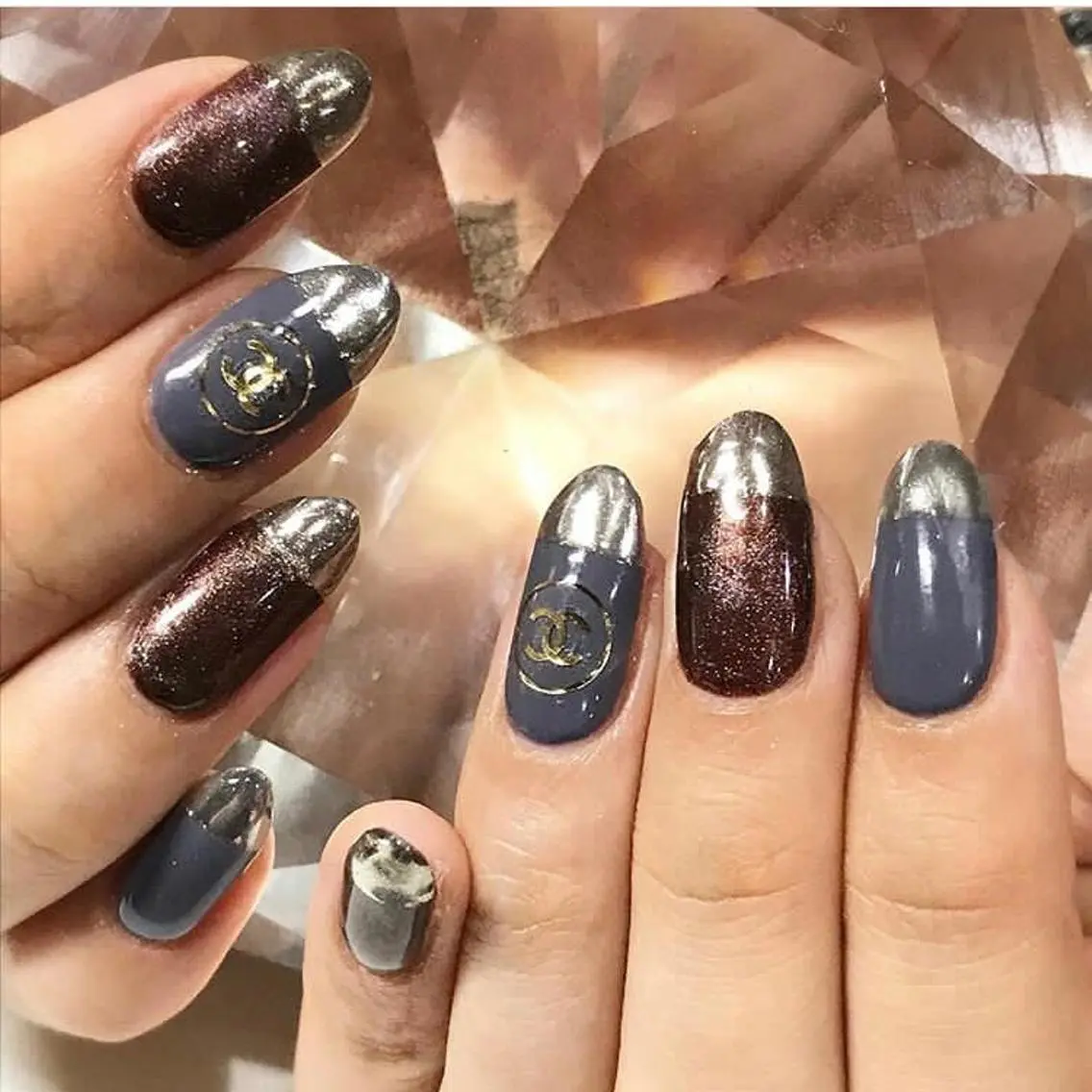 ネイル 渋谷/チップ長さ出し 👑アプレgel-xのネイルデザイン