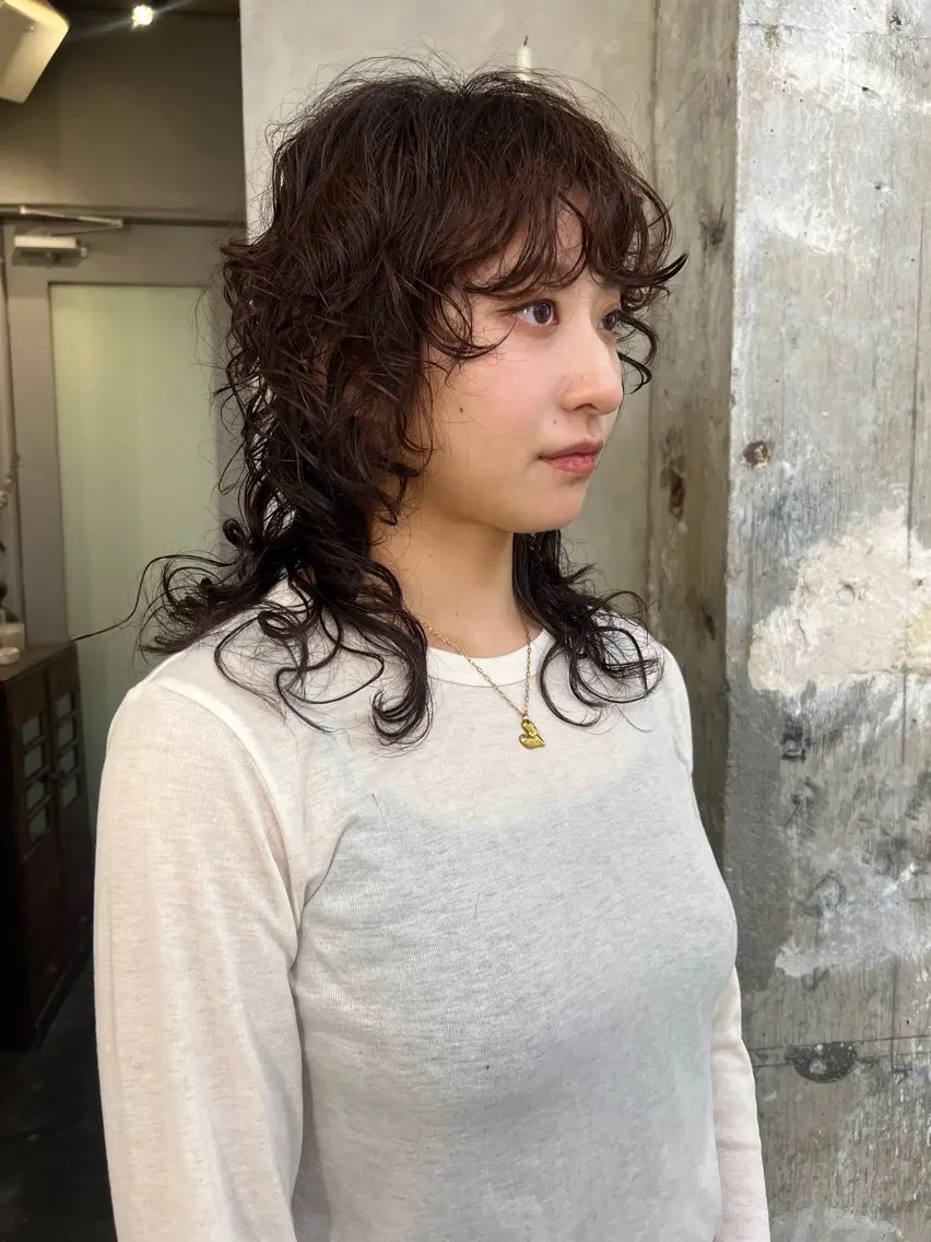 ロング カラー パーマ カット ヘアカラー パーマ 圧倒的デザイン力 店長🎨RENAのヘアスタイル