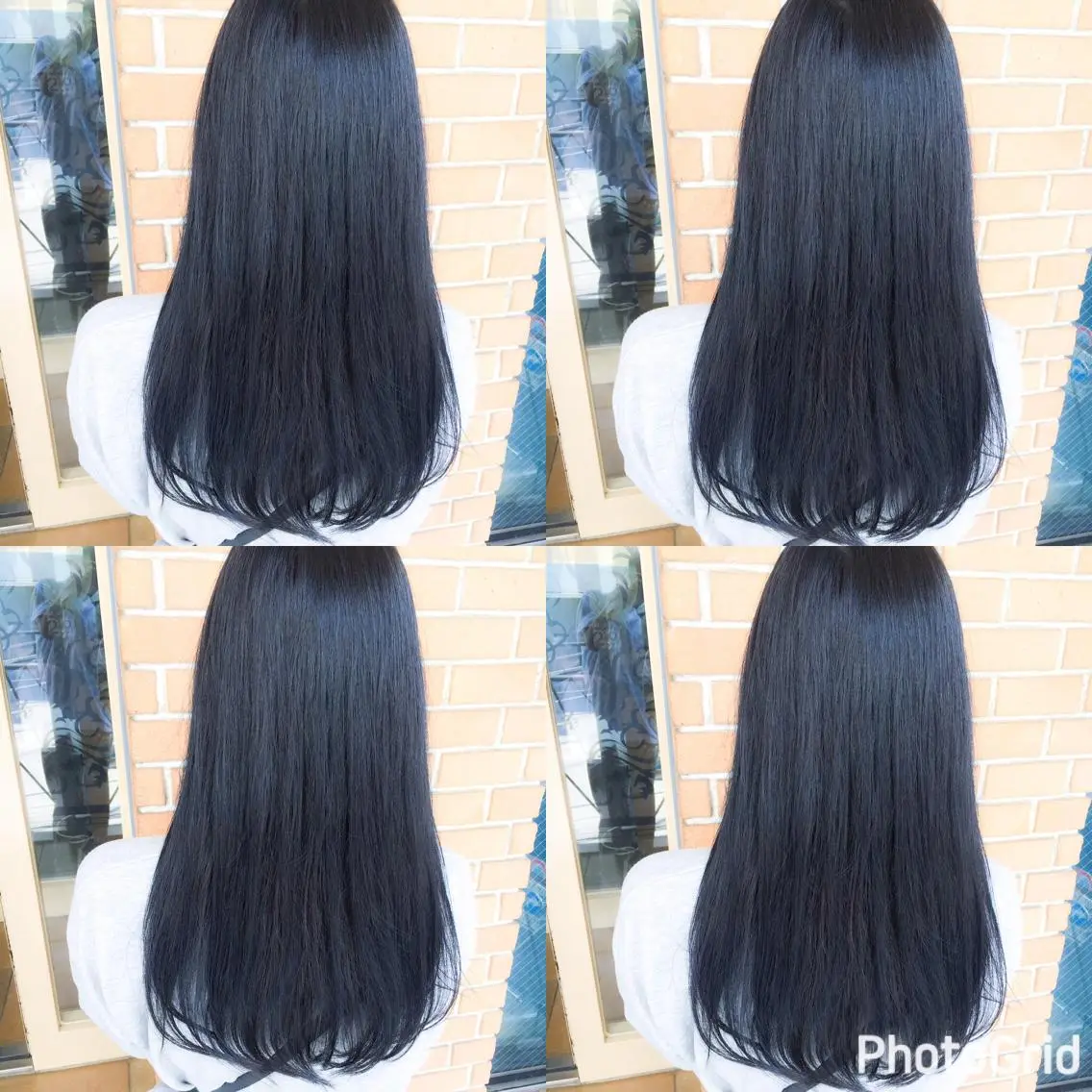 ロング カラー 黒髪 ブルーカラー ブルーブラック ダブルカラー 北條 優輝のヘアスタイル
