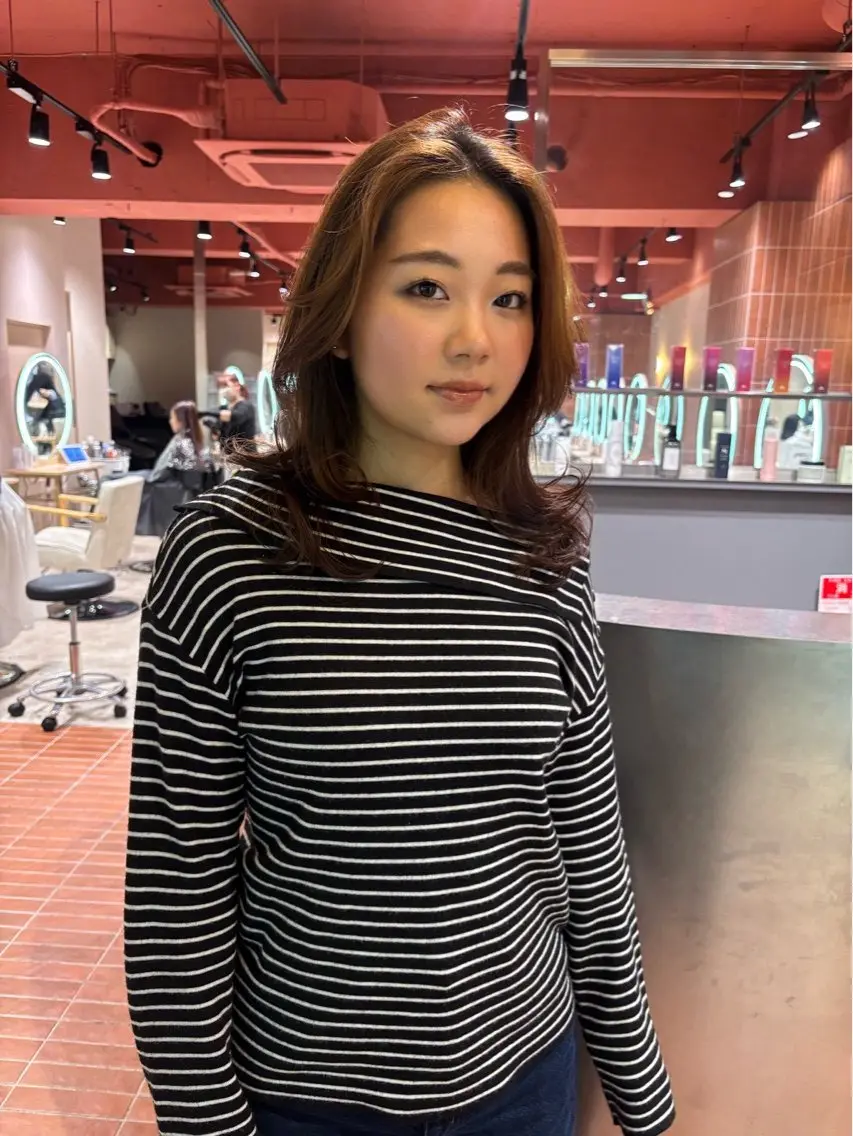 ロング カラー カット ヘアカラー 🎀暖色カラー/ HANA🎀のヘアスタイル