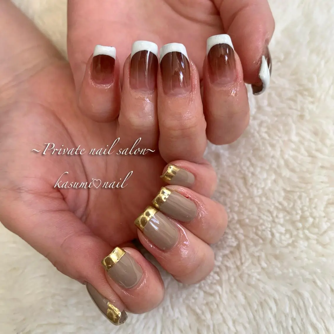ネイル アートネイル ラメ(グリッター) マグネットネイル ミラーネイル 持ち込み KASUMI♡ Nailのネイルデザイン