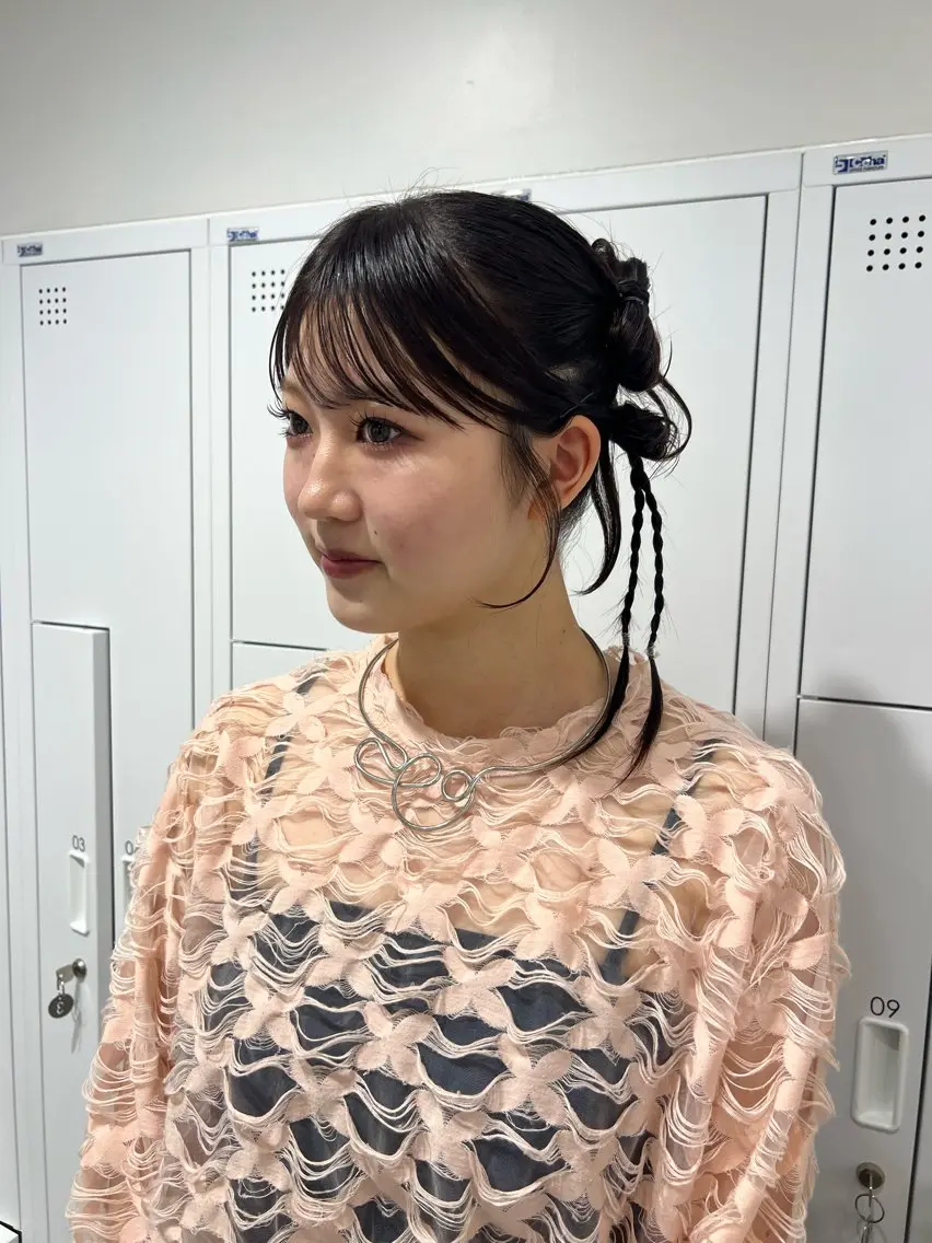 セミロング ヘアアレンジ 顔周りカット ヘアセット 🌷川崎/ボブ/ アレンジ/コトネ🌷のその他イメージ
