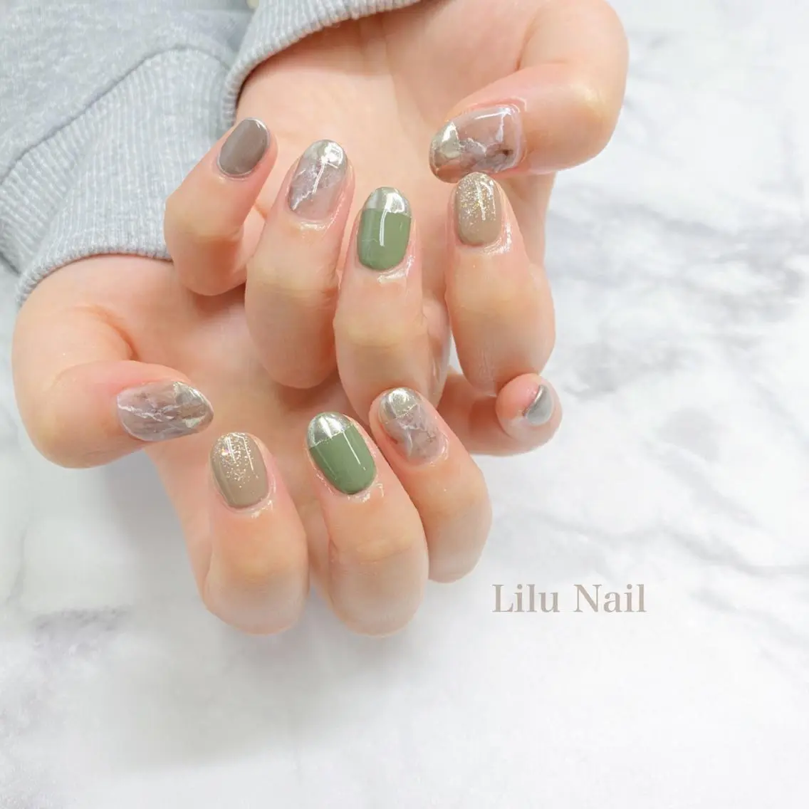 ネイル ニュアンスネイル モチの良さ◉ フィルインネイル♡のネイルデザイン
