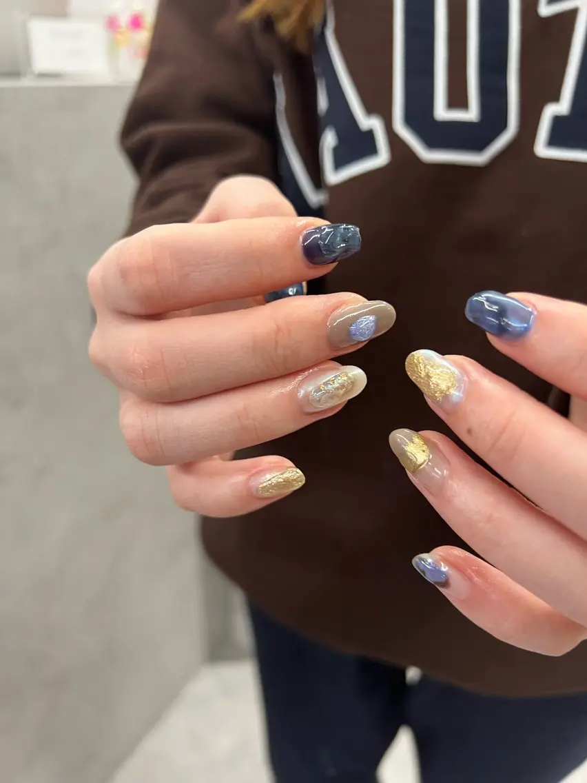 ネイル フラッシュネイル ジェルネイル 韓国ネイル 持ち込み ニュアンスネイル Bana_ Nailのネイルデザイン