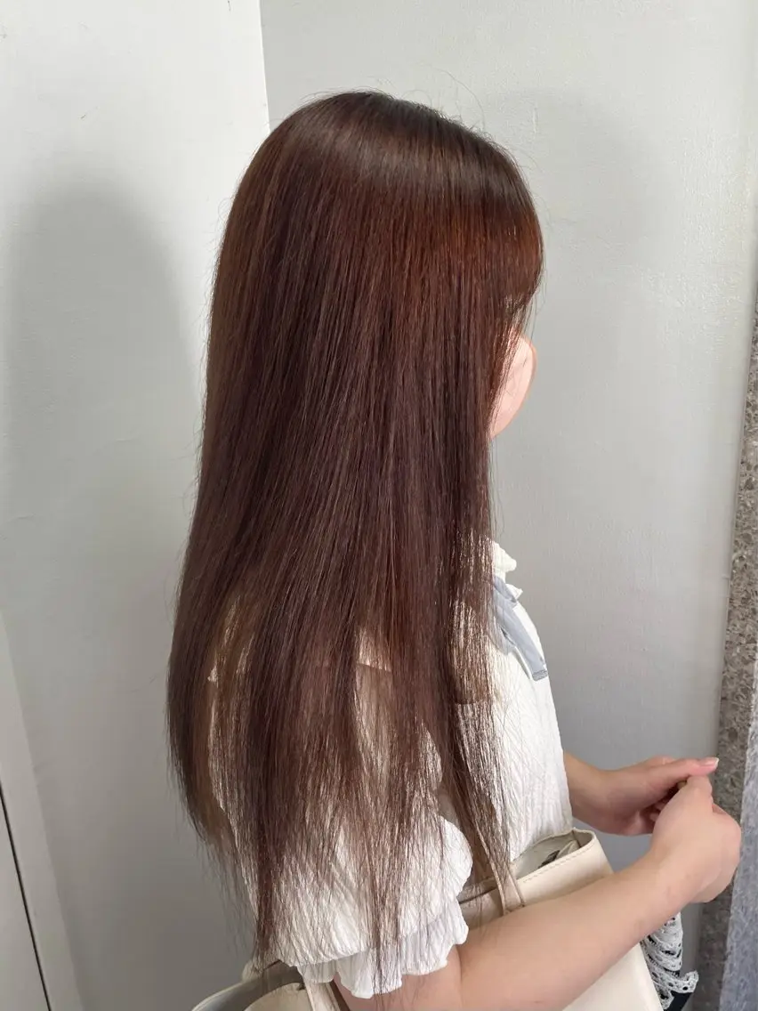 ロング カラー ブリーチ ブラウンカラー ダブルカラー ブリーチなしカラー 表参道♡暗髪♡ 艶カラー♡アユミのヘアスタイル