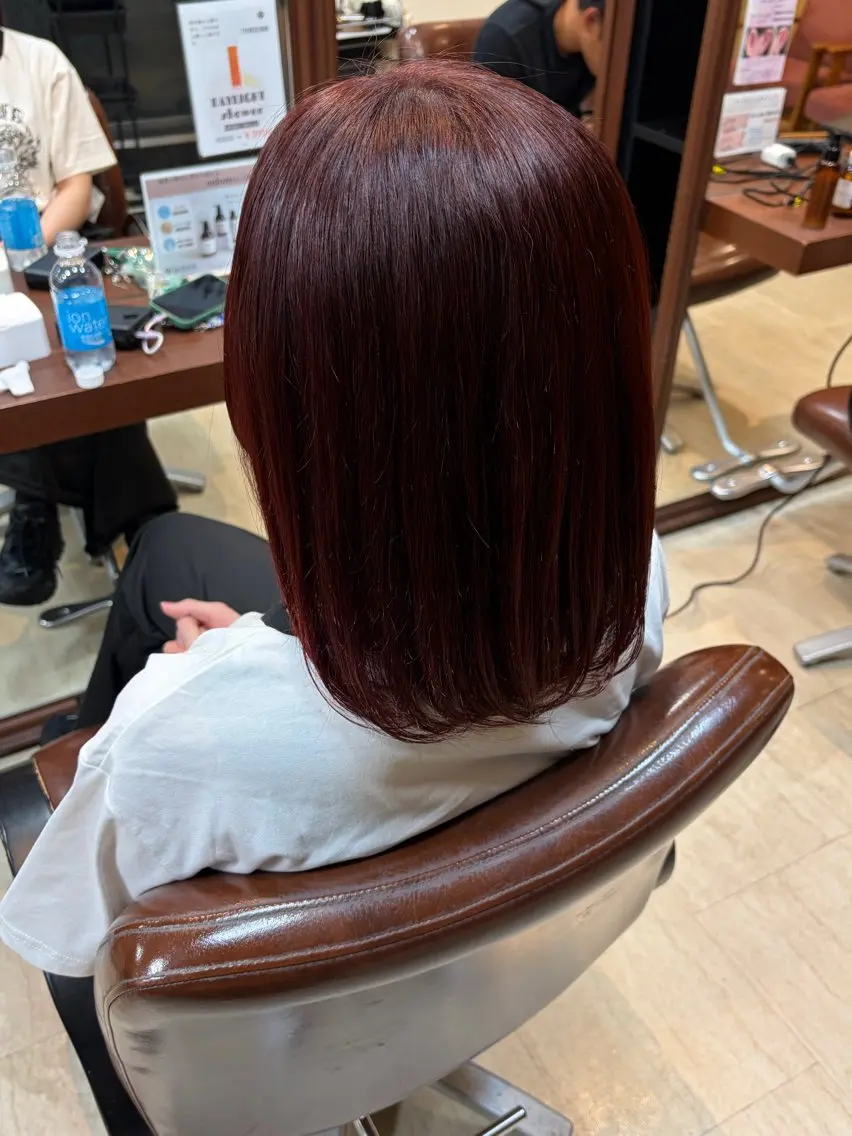 ミディアム カラー ヘアカラー 西村 瑠菜のヘアスタイル
