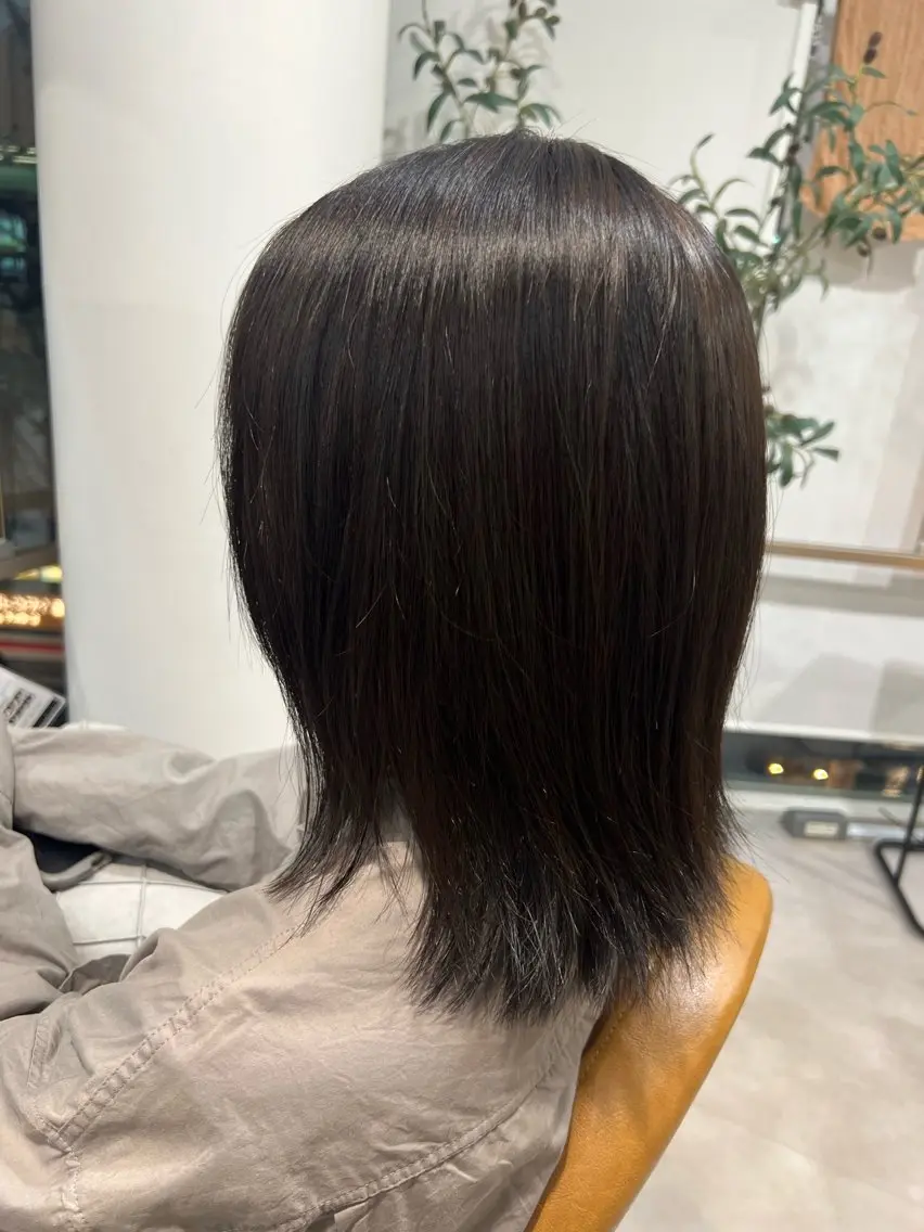 カラー ダークグレー ダークグレージュ グレージュ ハラダユウカ flower西明石店のヘアスタイル