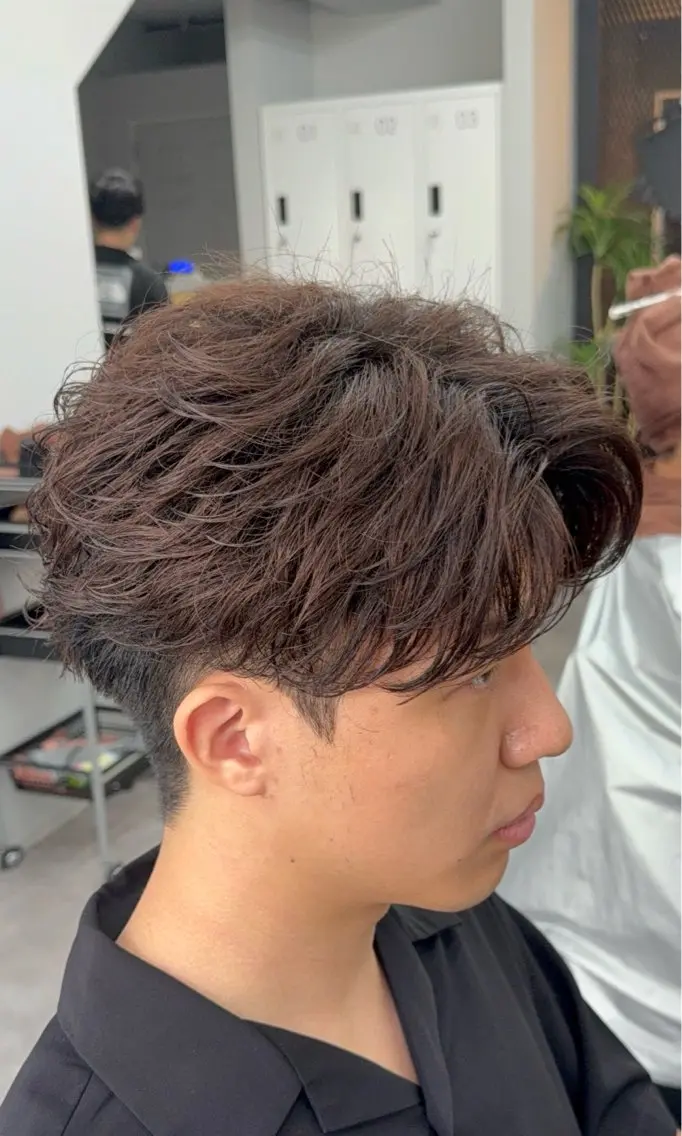 パーマ メンズ フェザーパーマ メンズパーマ RIKIYA👑 北千住メンズ特化👑のヘアスタイル