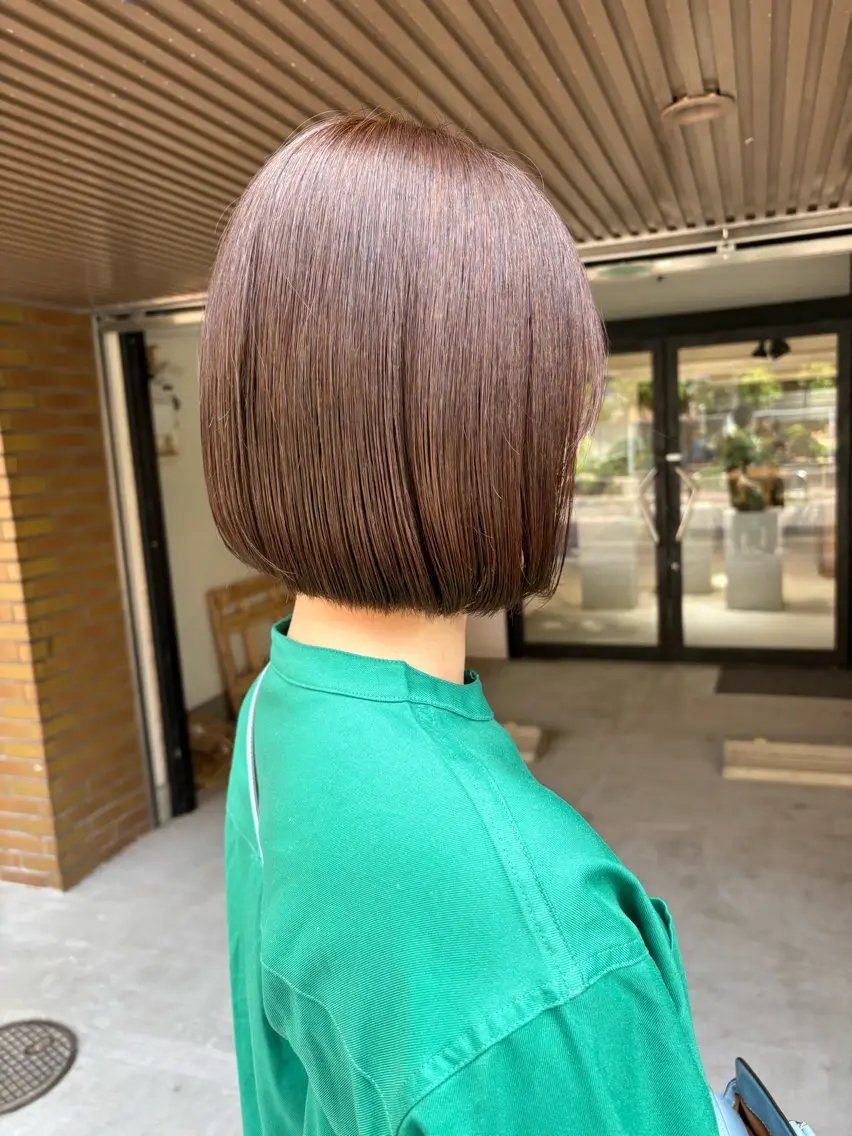 ミディアム カラー ベージュカラー ボブ CARICIA🌱 masaeのヘアスタイル