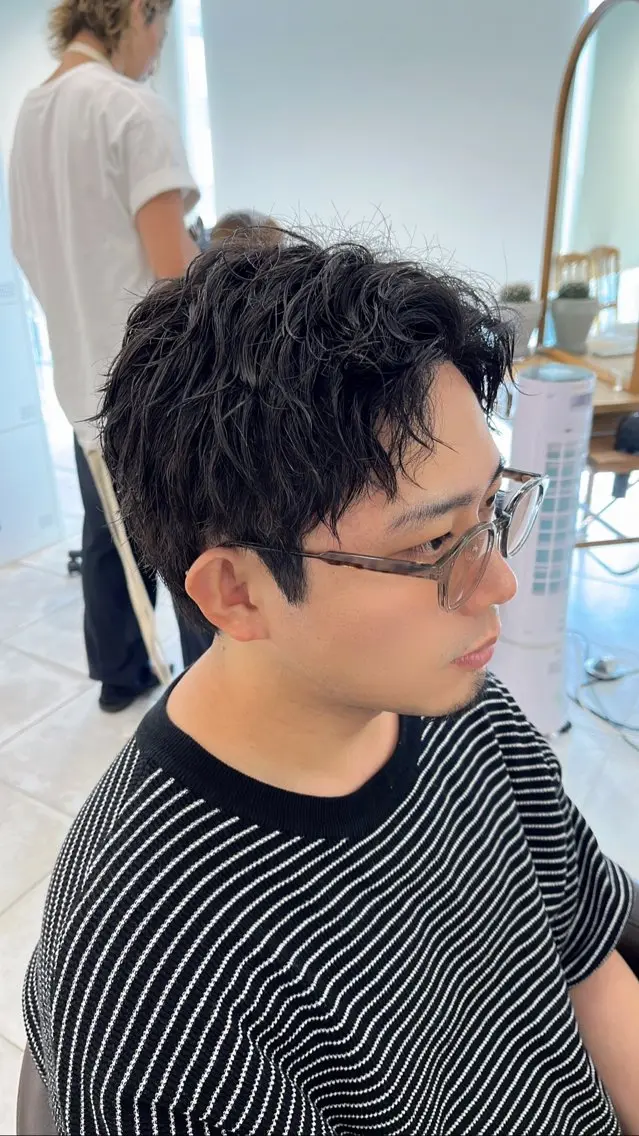 ショート パーマ メンズ 🏆メンズヘア特化 🥇代表りんぺーのヘアスタイル