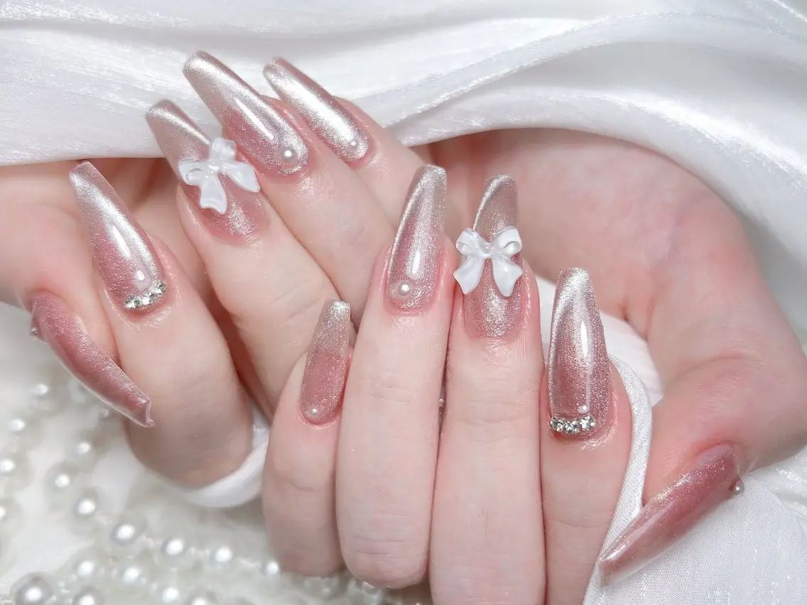ネイル ハンドネイル M🌷nail 長さだし専門店のネイルデザイン