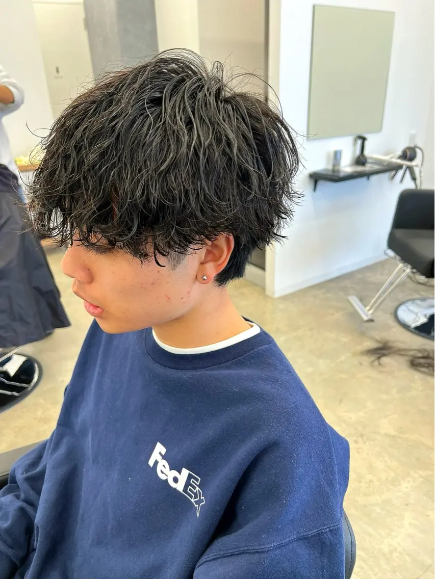 ショート パーマ メンズ カット パーマ メンズ特化美容師 井上大輔のヘアスタイル