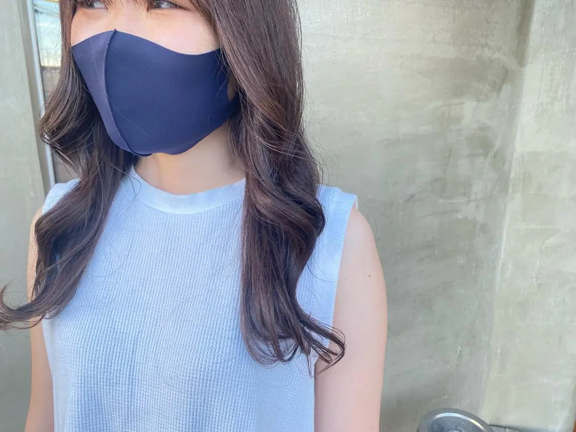 セミロング カラー ベージュカラー ラベンダーカラー ラベンダーベージュ ヨシンモリ ヘアカラー 柔らかカラー🥛 mayucoのヘアスタイル