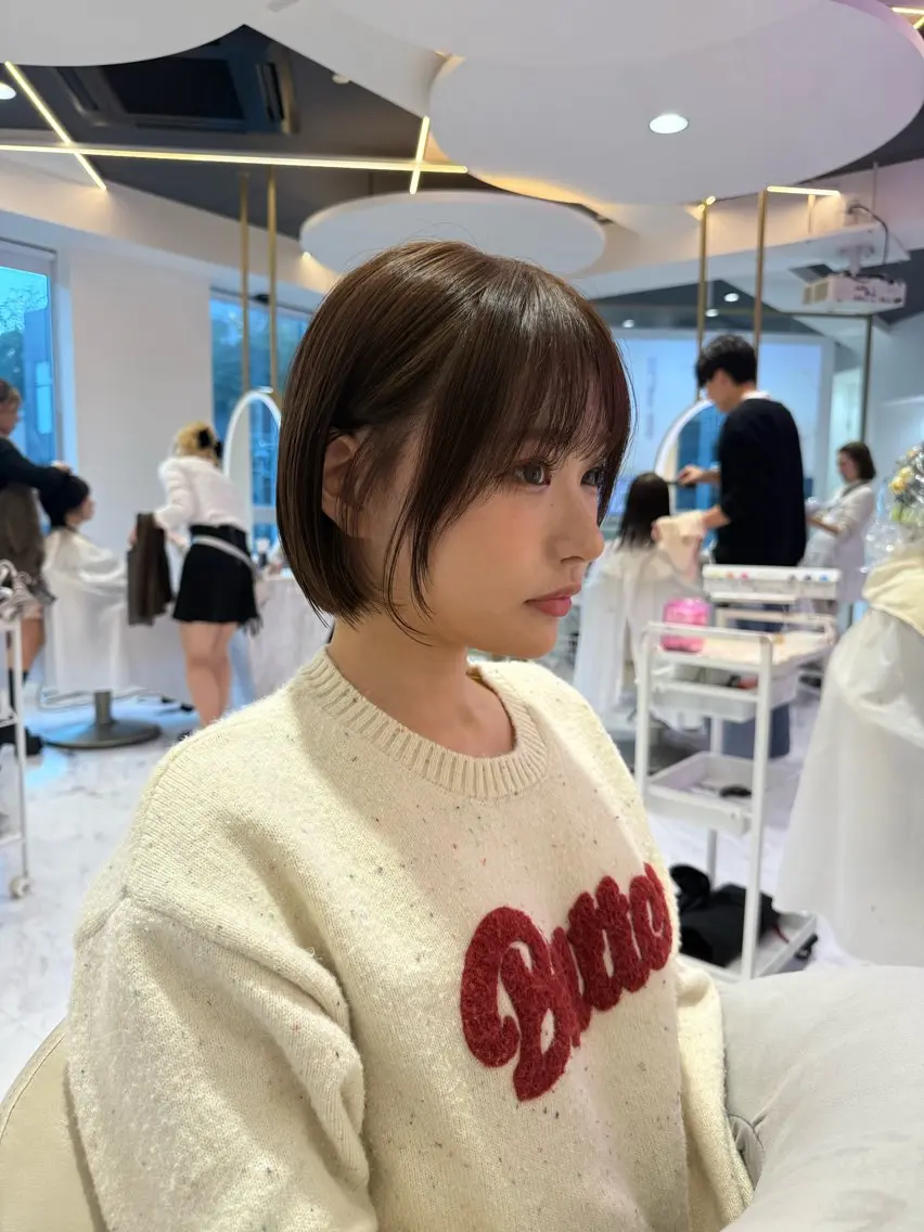 ショート カラー ショートボブ ボブ ショートヘア 小顔カット カット ヘアカラー トリートメント 🌟TOSHI/透明 感カラー/ショートのヘアスタイル