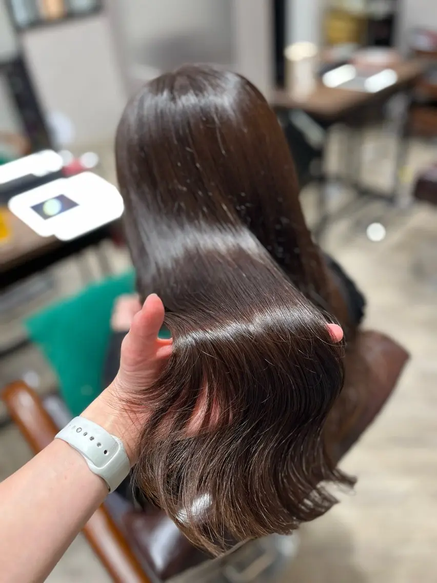 ロング カラー ベージュカラー ブラウンカラー ブラウンベージュ 🫧ぷる艶カラー🫧 Yuubi🦩のヘアスタイル