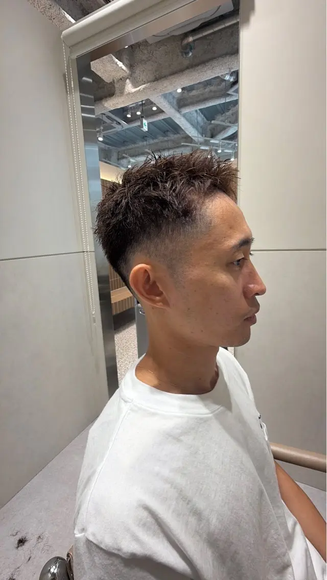 ショート メンズ フェードカット カット ヘッドスパ ヘアセット 新宿メンズカット/ パーマ/岩田進一のヘアスタイル