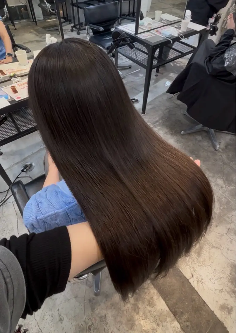 ロング カラー 縮毛矯正 トリートメント ダメージレス艶髪 🦋MISAKI🦋のヘアスタイル