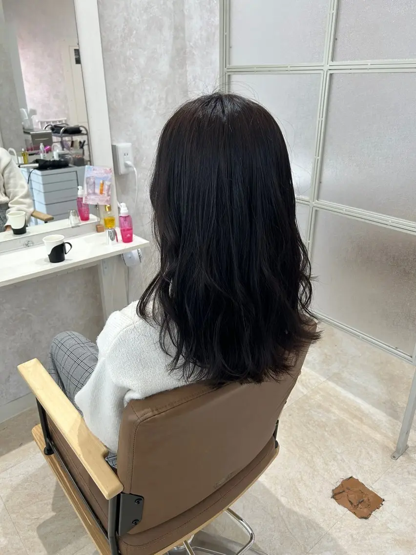 ミディアム カラー カット ヘアカラー トリートメント ヘアセット 💙まこと💙艶 カラー(Rico)のヘアスタイル