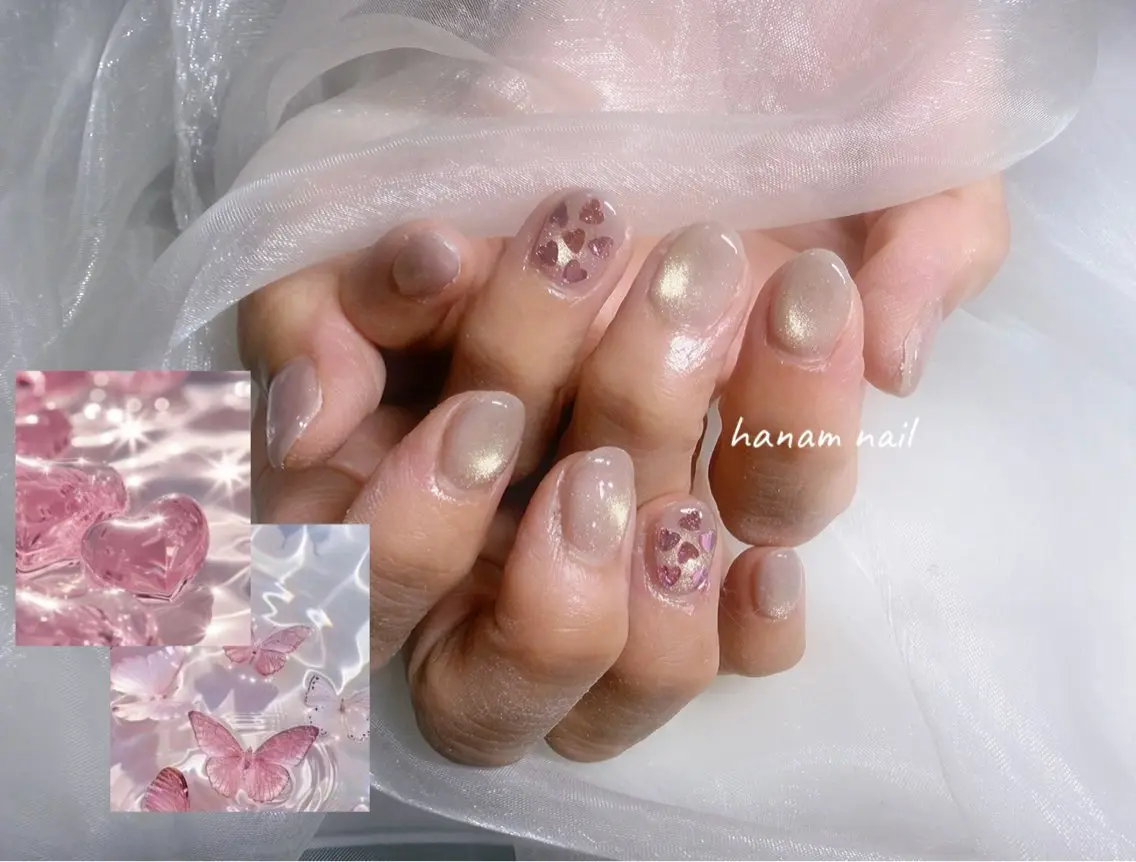 ネイル ハンドネイル hanam nail 🌿🩵ハナムネイルのネイルデザイン