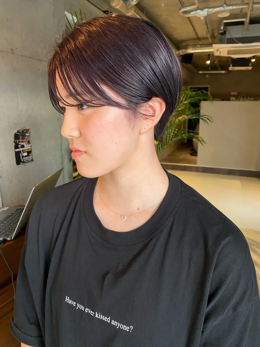ショート カラー パープルカラー ショートヘア カット ヘアカラー トリートメント 🧼柴田 健太郎🧼のヘアスタイル