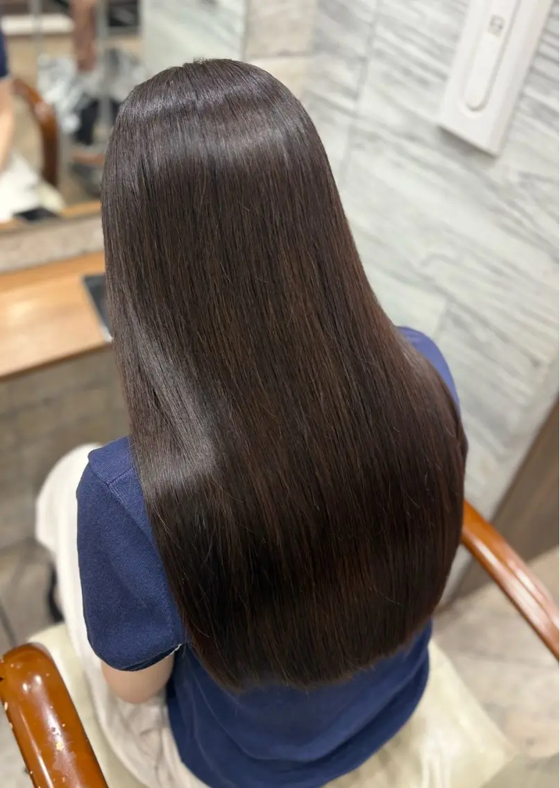 ロング カラー ブラウンカラー ダークブラウン カット ヘアカラー トリートメント 大阪梅田/ CHISAKI🎀のヘアスタイル