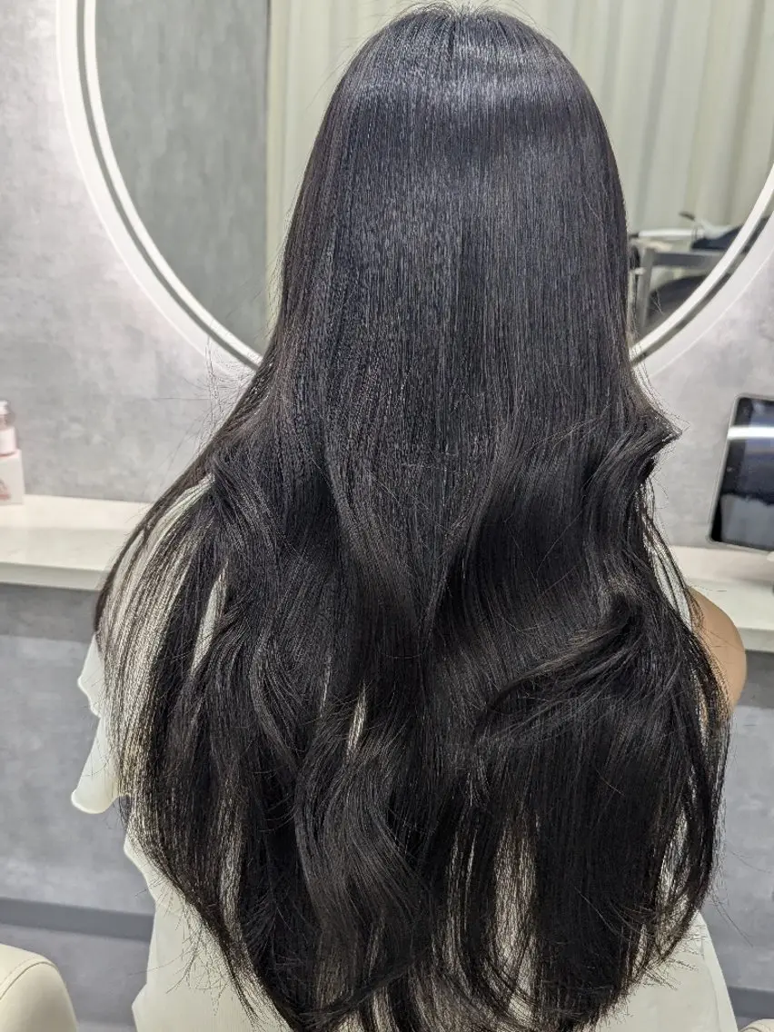 ロング カラー ダークグレー ダークグレージュ グレージュ トリートメント 🏹MIYU¦抜け感 ×柔らかカラーのヘアスタイル