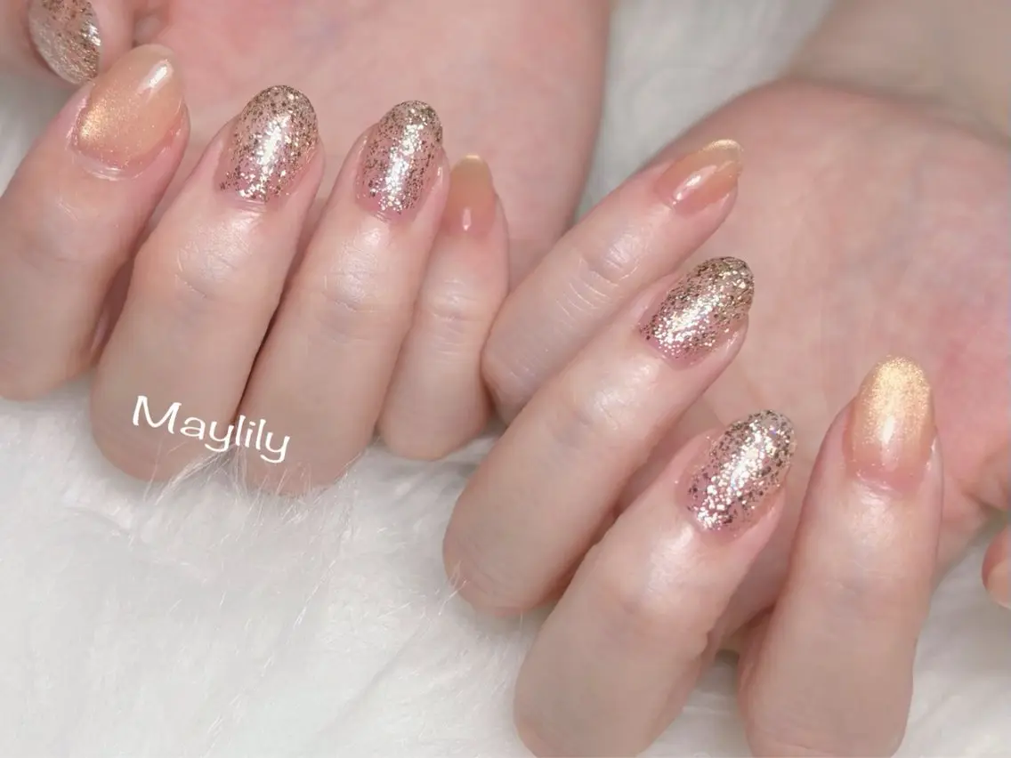 ネイル ラメ(グリッター) マグネットネイル ハンドネイル Nail salon Maylilyのネイルデザイン