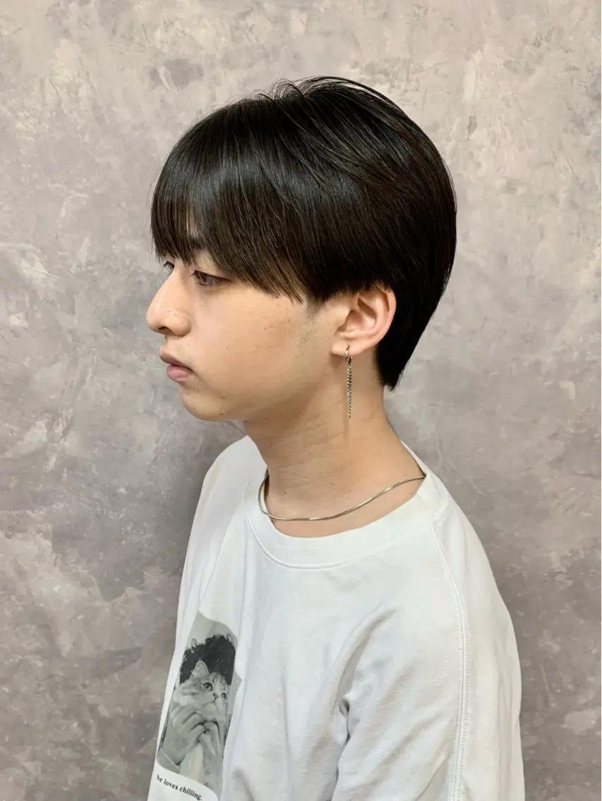 ショート メンズ マッシュ シースルーマッシュ カット 佐藤大翔🌐縮毛矯正 🌐メンズパーマのヘアスタイル