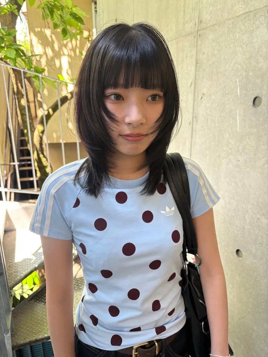 ミディアム カラー カット ヘアカラー トリートメント yuuna/ レイヤーカット🎀のヘアスタイル