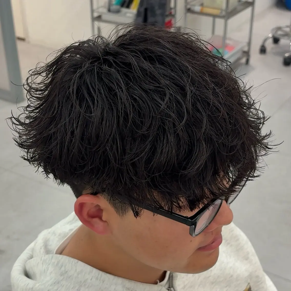 ショート パーマ メンズ カット パーマ 小山内 陸のヘアスタイル