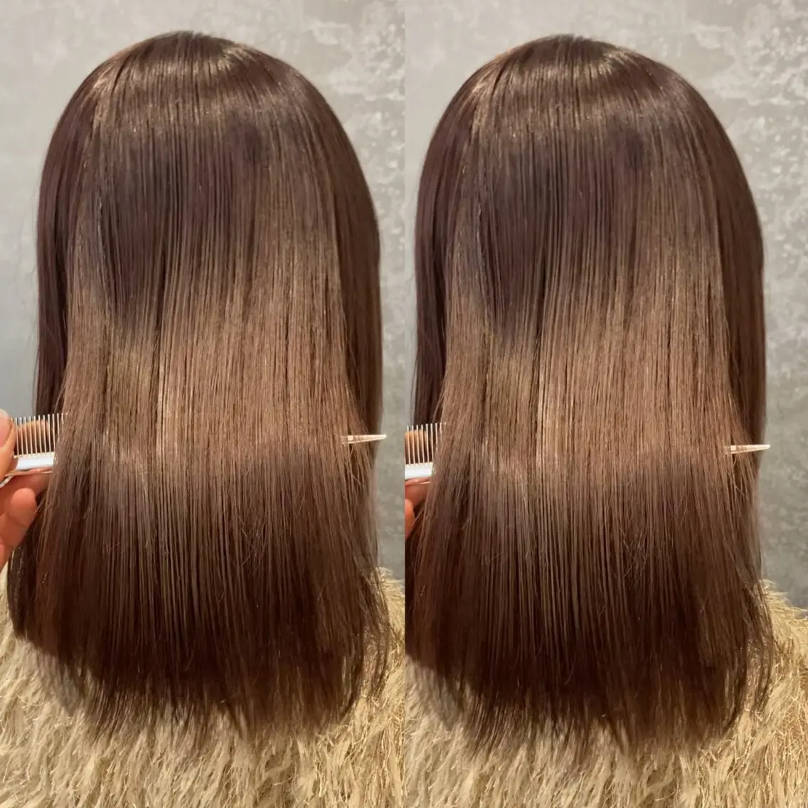 セミロング み うのヘアスタイル