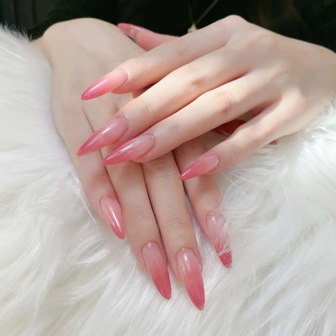 ネイル 長さ出し フレンチネイル グラデーション 韓国ネイル マグネットネイル ハンドネイル Lannie nailのネイルデザイン