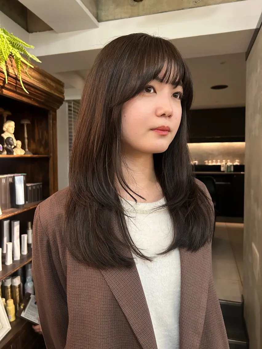 セミロング カラー カット ヘアカラー トリートメント デザイン/アレンジ ❤︎イシイレイのヘアスタイル