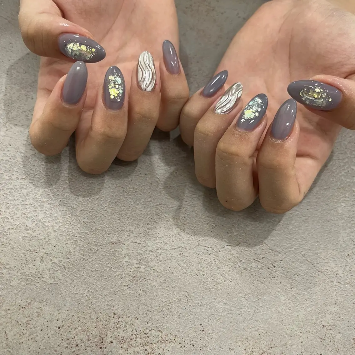 (オフあり)ハンド💜定額シンプルアート💜の写真