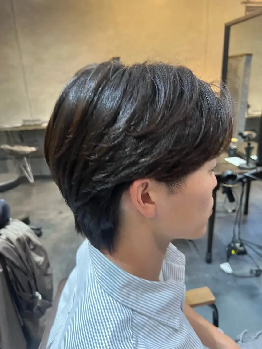 ミディアム ミディアムパーマ カット パーマ LADiXメンズ れーじのヘアスタイル