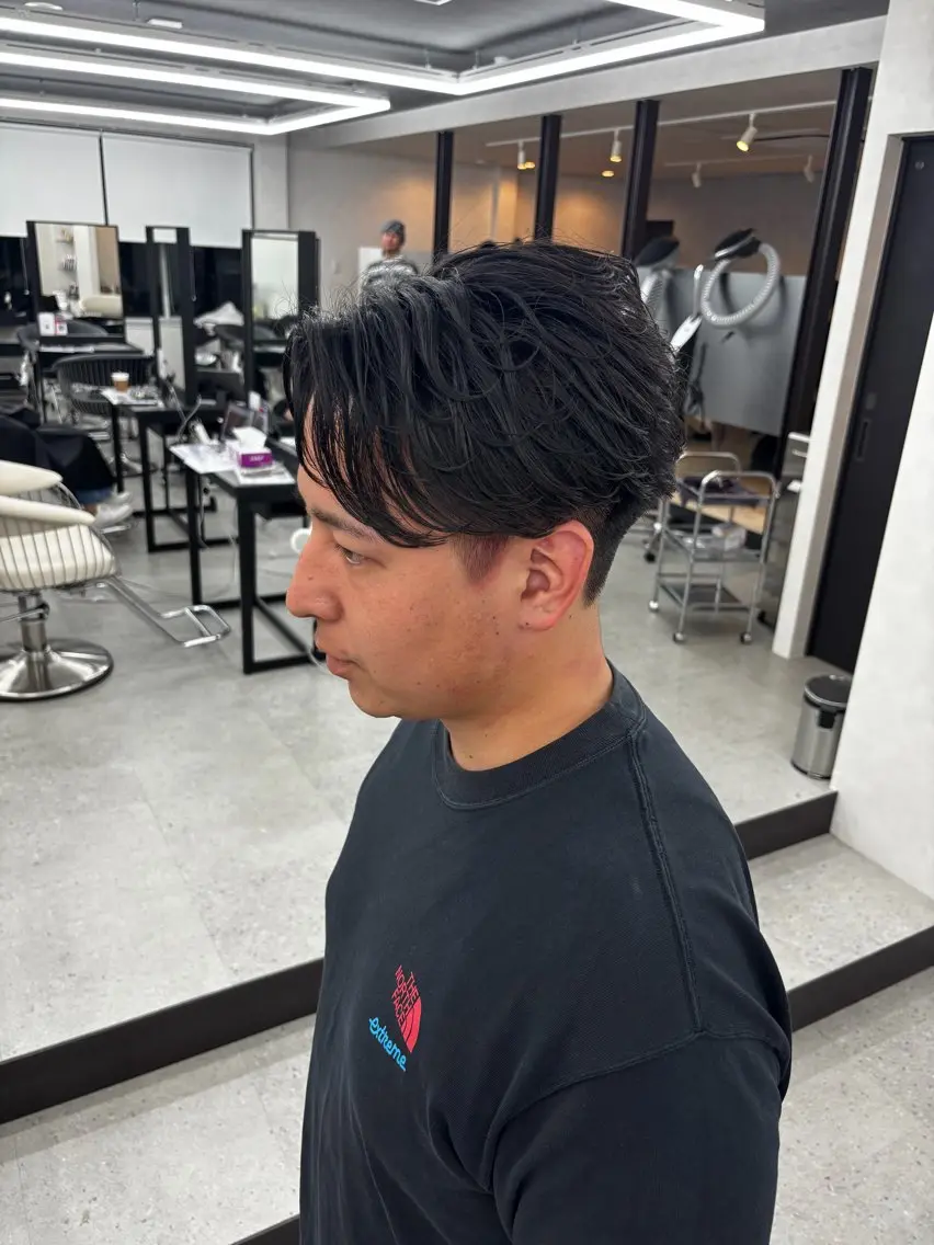 メンズ カット パーマ 藤野 慶太のヘアスタイル