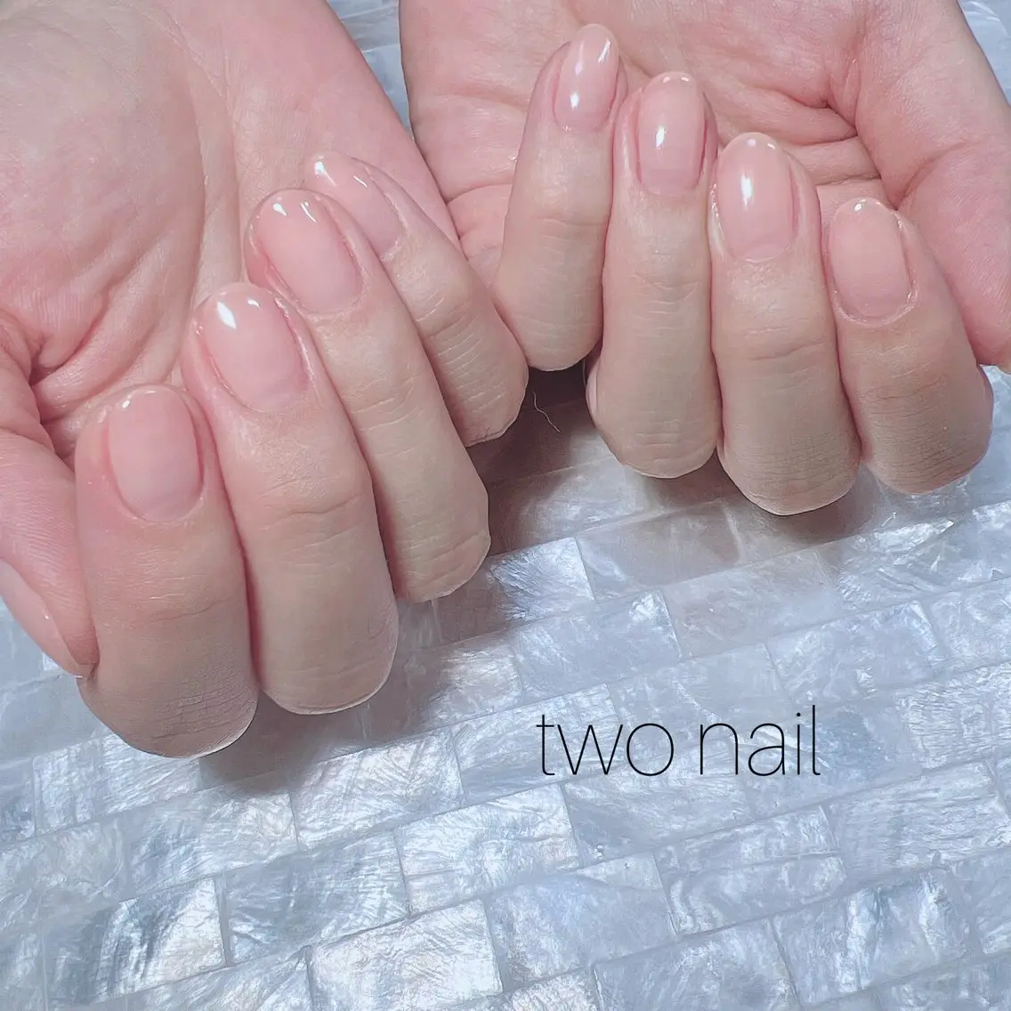 ネイル ネイルチップ ホワイト ハンドネイル two nailのネイルデザイン