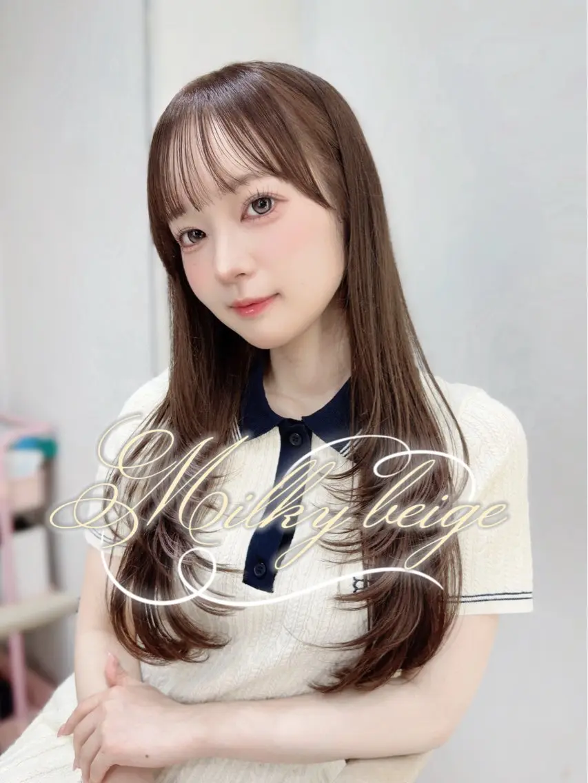カラー ベージュカラー 透明感カラー ラベンダーカラー ミルキーベージュ カット ヘアカラー トリートメント 💎褒められヘア💎 Rena🧸🎀のヘアスタイル