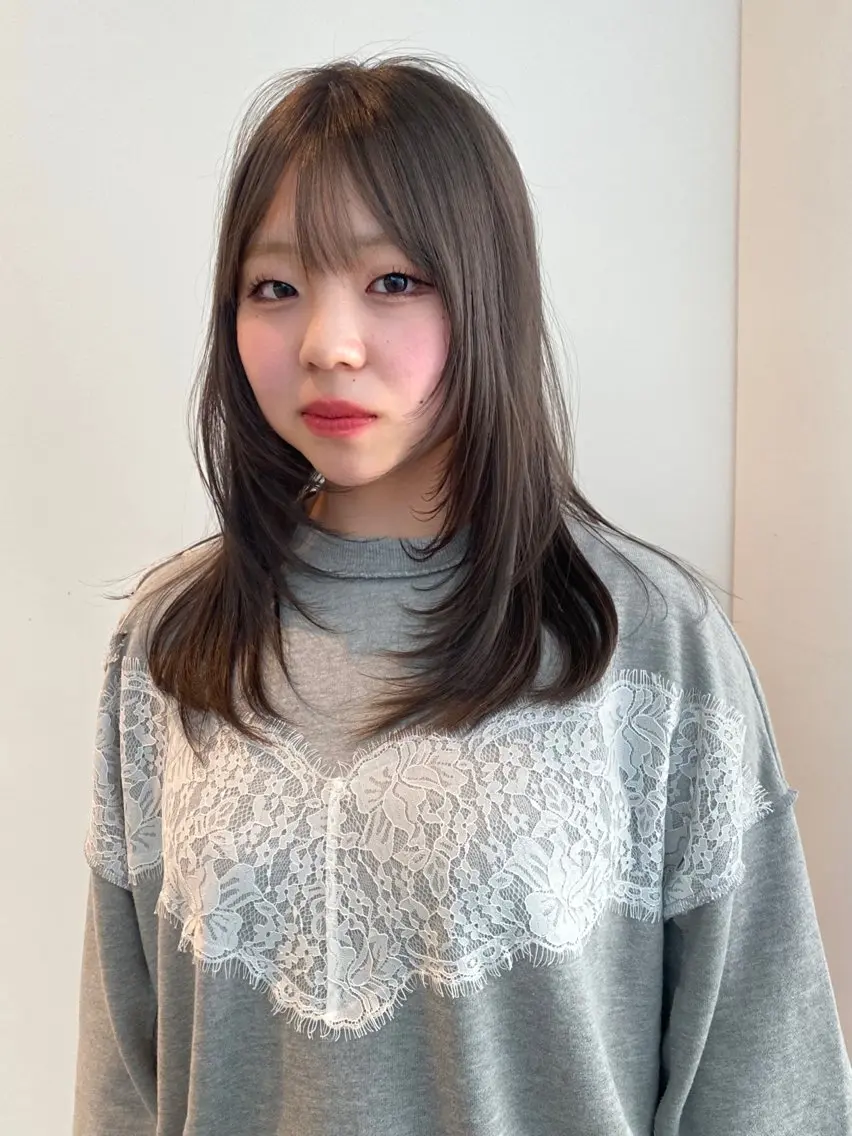 ミディアム カラー カット ヘアカラー トリートメント mai / linoah˚✧のヘアスタイル