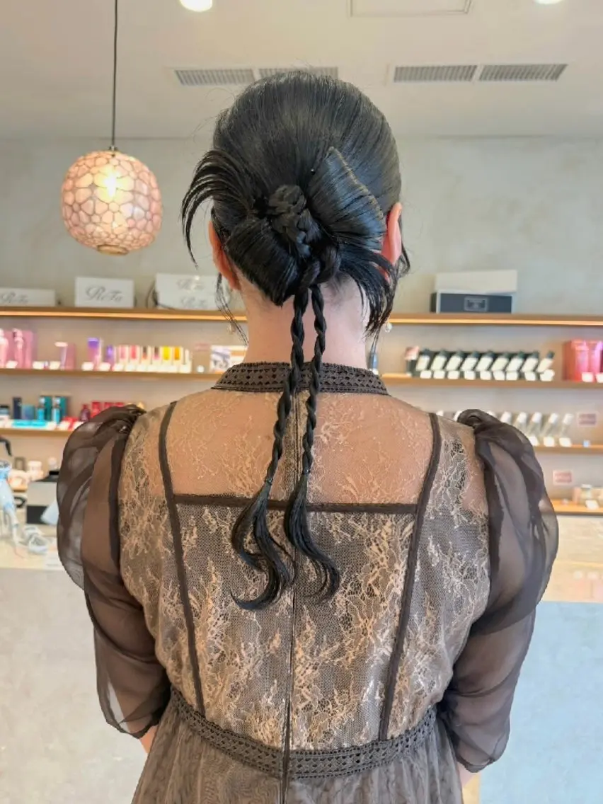 ヘアアレンジ ヘアセット ＭＩＹＵ/透明感 渋谷/ベージュカラーのヘアスタイル