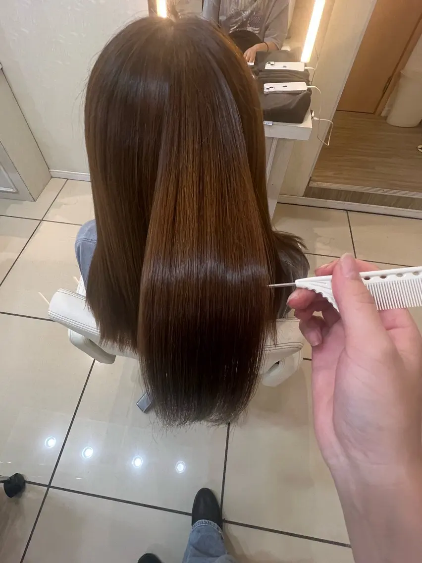 ロング 縮毛矯正 トリートメント Quol🩵 このか 🩵のヘアスタイル