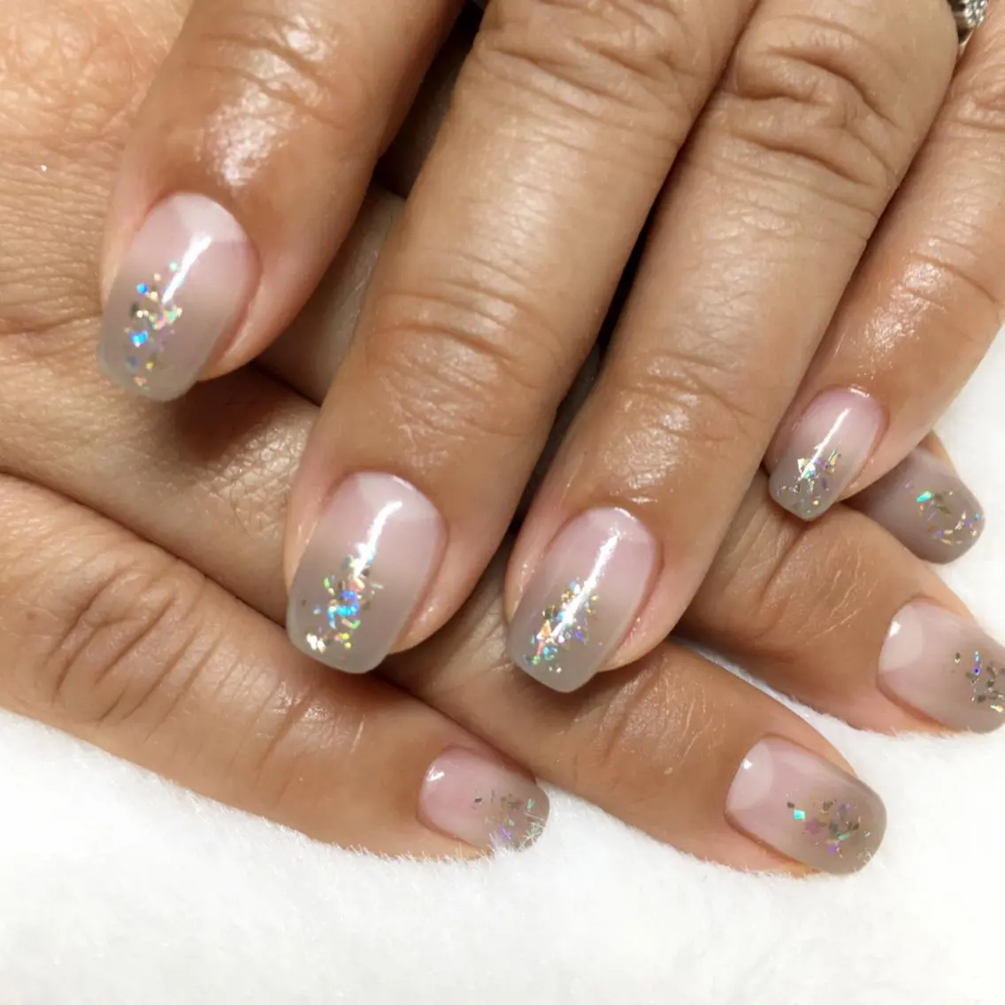 ネイル グラデーション ラメ(グリッター) ハンドネイル kipinail 川﨑えりかのネイルデザイン