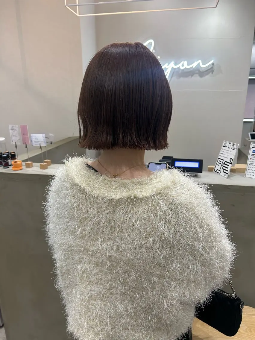 ミディアム カラー ヘアアレンジ ボブ 外ハネヘア カット ヘアカラー ボブ /ニュアンス/ satomi🧸💖のヘアスタイル