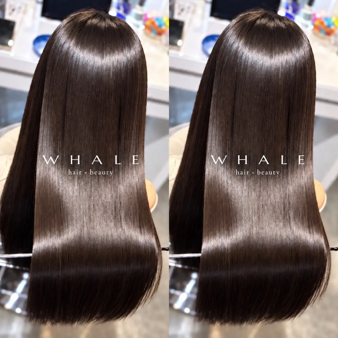 セミロング 縮毛矯正 WHALE hair × beautyのヘアスタイル