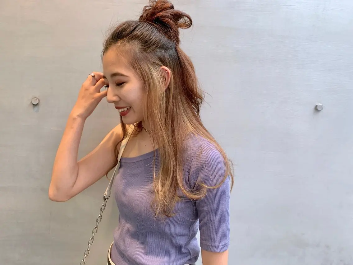 ロング カラー ヘアアレンジ 宮永 智香のヘアスタイル