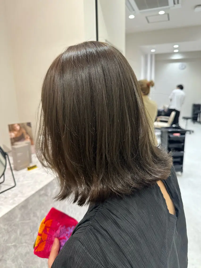 ミディアム カラー カット ヘアカラー トリートメント 韓国レイヤー✨ yasuko銀座のヘアスタイル